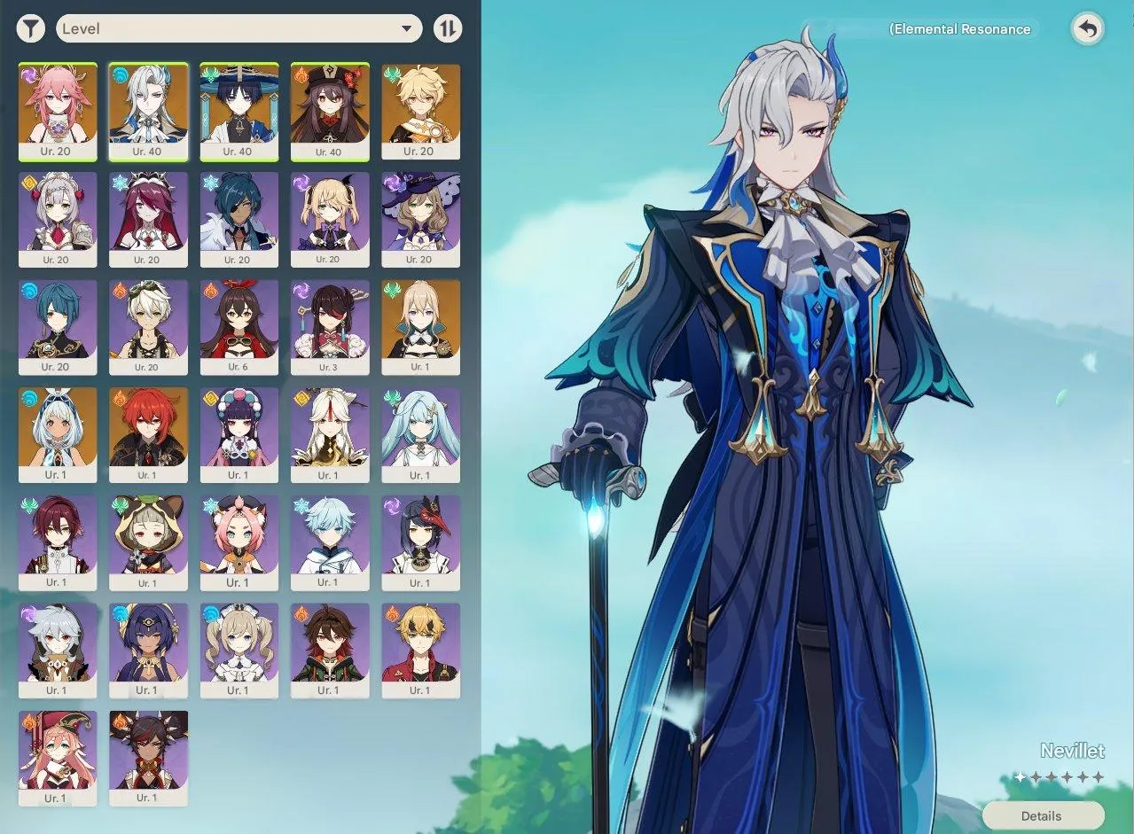 GI1064 Nevillette Wanderer Mualani Yae Miko Hu Tao Starter 